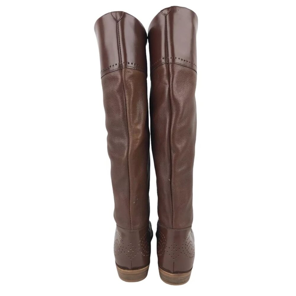 Maine Woods Womens Whip Brown Knee High Almond Toe Western Boots Size Us 7‎ - Picture 4 of 9
